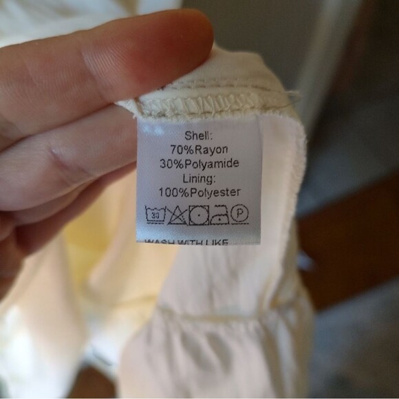 Boho Cream White Sleeveless Maxi Dress Size Large - Picture 5 of 7